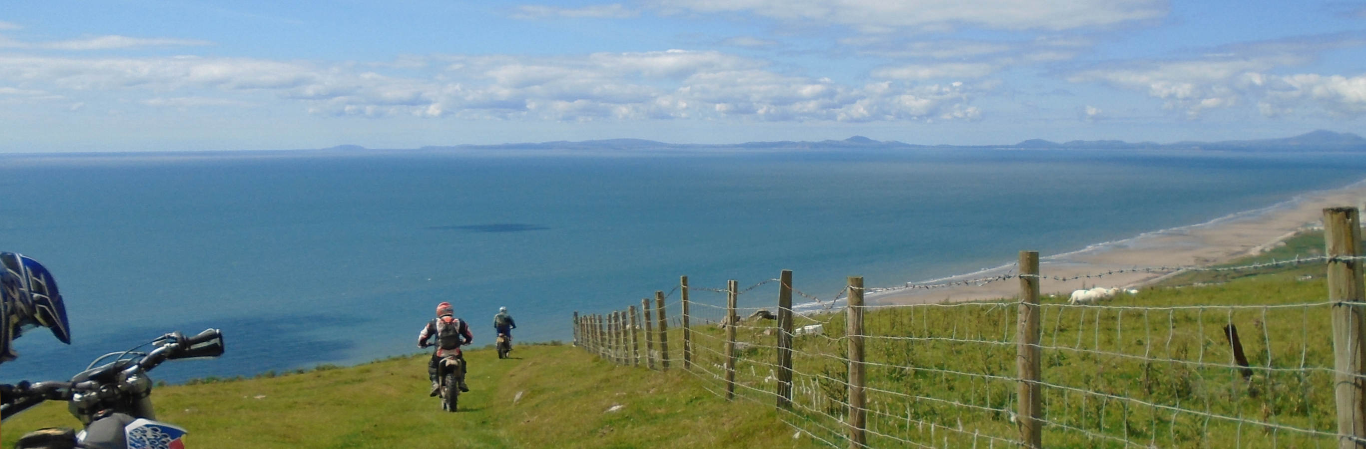 Scenic picture of trail riders near Barmouth