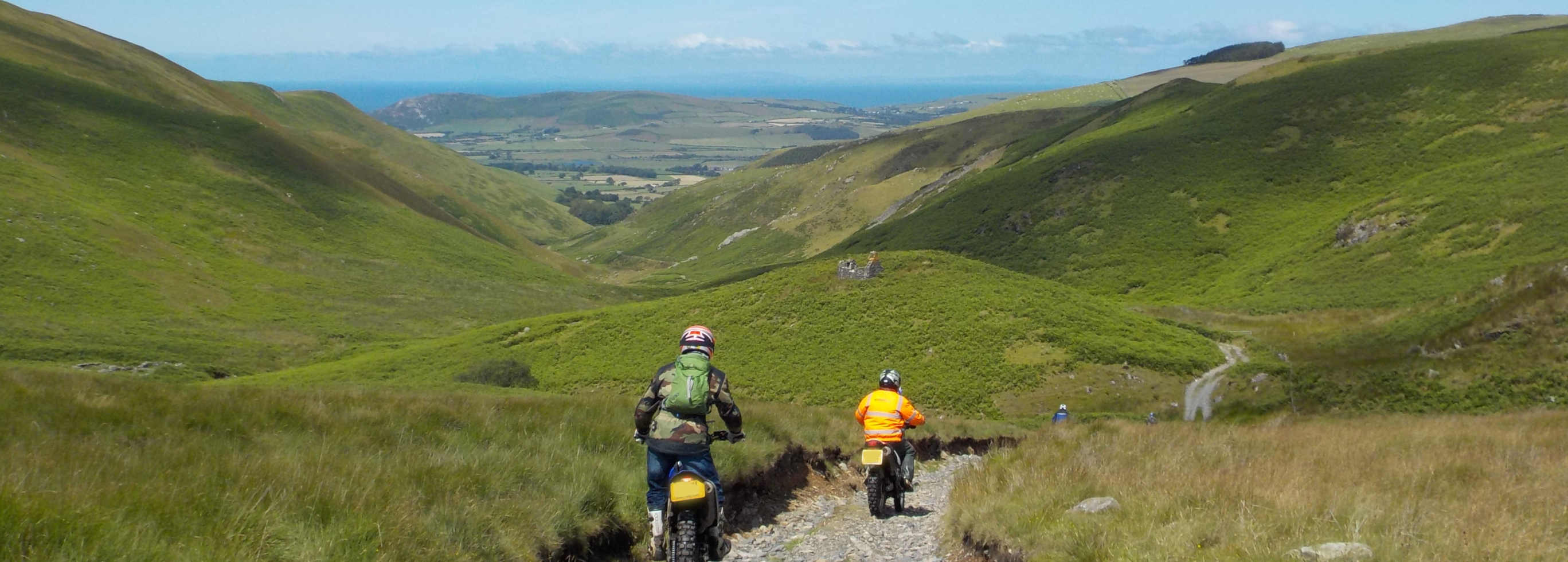 Scenic picture of trail rider near Aberdyfi