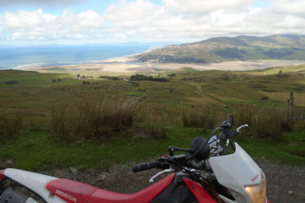 View from a green road